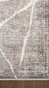 By Özer Halı Gri Renk Kahve Desenli Modern Stil Karmen Halı Art AT001A Salon Halısı