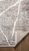 By Özer Halı Gri Renk Kahve Desenli Modern Stil Karmen Halı Art AT001A Salon Halısı