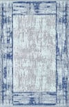 By Özer Halı Gri Renk Lacivert Bordürlü Modern Stil Artemis Halı Murano 09161B Salon Halısı