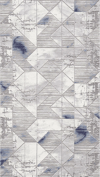 By Özer Halı Gri Renk Lacivert Desenli Modern Stil Artemis Halı Samoa 02382A Salon Halısı