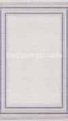 By Özer Halı Gri Renk Mavi Bordürlü Modern Stil Artemis Halı Romantik 02441B Salon Halısı
