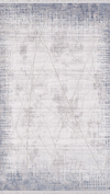 By Özer Halı Gri Renk Mavi Bordürlü Modern Stil Artemis Halı Romantik 02433B Salon Halısı