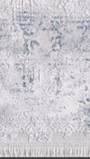 By Özer Halı Gri Renk Mavi Desenli Modern  Artemis Halı Gotik 02239B Salon Halısı
