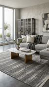 By Özer Halı Gri Renk Modern Stil Akrilik İplik Estefan EU05B Salon Halısı
