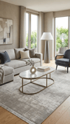 By Özer Halı Gri Renk Modern Stil Akrilik İplik Estefan EU04A Salon Halısı