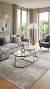 By Özer Halı Gri Renk Modern Stil Akrilik İplik Estefan EU04A Salon Halısı