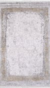 By Özer Halı Gri Renk Vizon Bordürlü Modern  Artemis Halı Barok 02242A Salon Halısı