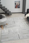 By Özer Halı Gri Sarı Renk Modern Stil Koza Halı Helsinki A0929F Salon Halısı