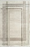 By Özer Halı Kahve Krem Renk Geometrik Desenli Modern Stil Pierre Cardin Halı Voyage KJ06B Salon Halısı