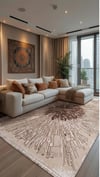 By Özer Halı Kahverengi Modern Desenli Saray Halı Crystal CR07A Salon Halısı