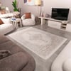 By Özer Halı Kahverengi Otantik Desenli Bordürlü Saray Halı Miramare MI06A Salon Halısı