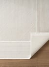 By Özer Halı Kırık Beyaz Renk Geometrik Desenli Modern Stil Karmen Halı Cosmos CS006W Salon Halısı