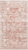 By Özer Halı Kırmızı Renk Geçişli Otantik Desenli Klasik Stil Pigment Halı Tuval TVL03 Salon Halısı