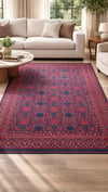 By Özer Halı Kırmızı Renk Otantik Stil Decoser Afgan Kilim 831 