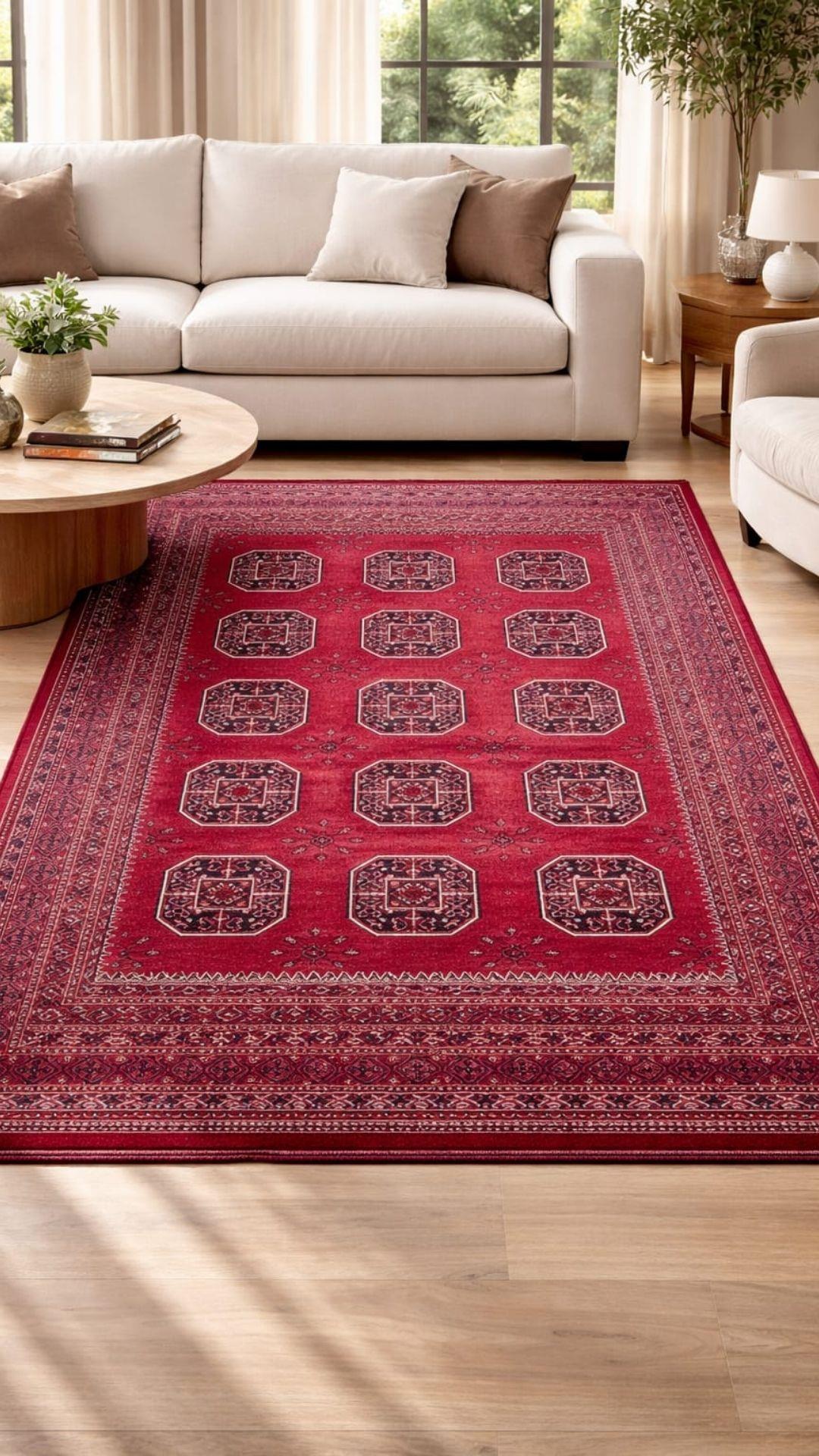 By Özer Halı Kırmızı Renk Otantik Stil Decoser Afgan Kilim 832
