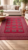 By Özer Halı Kırmızı Renk Otantik Stil Decoser Afgan Kilim 832