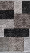 By Özer Halı Koyu Gri Renk Etnik Desenli Saray Halı Crystal CR04A Salon Halısı