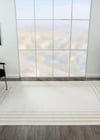 By Özer Halı Krem Halı Bej Kenar Çerçeveli Klasik Stil Karmen Halı Elegance Eg003A Salon Halısı