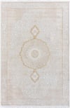 By Özer Halı Krem Halı Gold Detaylı Göbekli Kenar Çerçeveli Klasik Stil Karmen Halı Elit EL004S Salon Halısı