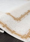 By Özer Halı Krem Halı Gold Kenar Çerçeveli Modern Karmen Halı Elit EL001S Salon Halısı