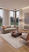 By Özer Halı Krem Renk Bordo Desenli Modern Stil Artemis Artex 02509B Salon Halısı