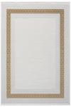 By Özer Halı Krem Renk Gold Bordürlü Modern Stil Koza Halı Lara A0333D Salon Halısı