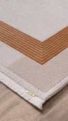 By Özer Halı Krem Renk Gold Bordürlü Modern Saray Halı Ondina ON04C Salon Halısı