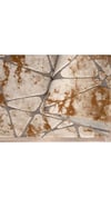 By Özer Halı Krem Renk Gold Detaylı Modern Saray Halı Pena PN05B Salon Halısı