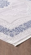 By Özer Halı Krem Renk Gri Bordürlü Klasik Stil Saray Halı Armoni Silver SV070A Salon Halısı