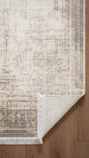 By Özer Halı Krem Renk Gri Bordürlü Modern Stil Karmen Halı Etro ET012G Salon Halısı