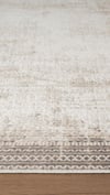 By Özer Halı Krem Renk Gri Bordürlü Modern Stil Karmen Halı Etro ET012G Salon Halısı
