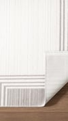By Özer Halı Krem Renk Gri Bordürlü Modern Karmen Halı Fresco FC005G Salon Halısı