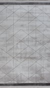 By Özer Halı Krem Renk Kahve Bordürlü Modern Karmen Halı Trend 04103A Salon Halısı