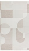 By Özer Halı Krem Renk Kahve Desenli Leke Tutmaz Pigment Soir SR01 Jüt Sisal Mutfak Halısı