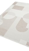 By Özer Halı Krem Renk Kahve Desenli Leke Tutmaz Pigment Soir SR01 Jüt Sisal Mutfak Halısı