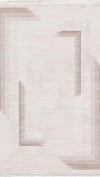 By Özer Halı Krem Renk Kahve Desenli Modern Stil Majolika Halı Anemone AN23A Salon Halısı