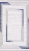 By Özer Halı Krem Renk Mavi Çerçeveli Modern Stil Artemis Dior 06404A Salon Halısı