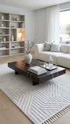 By Özer Halı Krem Renk Modern Stil Akrilik İplik Monaco 33343B Salon Halısı