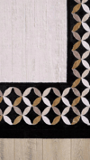 By Özer Halı Krem Renk Siyah Bordürlü Modern Stil Artemis Halı Arianna 6304L Salon Halısı