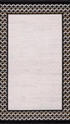 By Özer Halı Krem Renk Siyah Bordürlü Modern Stil Artemis Halı Arianna 6304L Salon Halısı