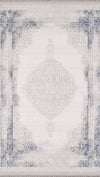 By Özer Halı Krrem Renk Mavi Desenli Modern Stil Artemis Dior 02517A Salon Halısı
