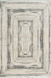 By Özer Halı Mavi Krem Renk Geometrik Desenli Modern Stil Pierre Cardin Halı Voyage KJ05B Salon Halısı