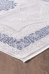 By Özer Halı Mavi Renk Bordürlü Klasik Stil Armoni Silver SV70 Salon Halısı