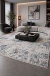 By Özer Halı Mavi Renk Desenli Modern Stil Koza Halı Oasis A0681C Salon Halısı