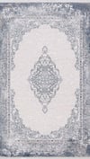 By Özer Halı Mavi Renk Gri Bordürlü Klasik Stil Artemis Halı Dream 09707D Salon Halısı