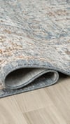 By Özer Halı Mavi Renk Polyester Çerçeveli Yumuşak Doku Yüksek Kaliteli Seyran Halı Peru 10207 Salon Halısı
