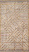 By Özer Halı Sarı Renk Desenli Modern Stil Karmen Halı Art AT002S Salon Halısı