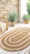 By Özer Halı Taba Renk Jüt Stil Oval Şekilli Seyran Halı Marakeş 675O Salon Halısı