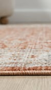 By Özer Halı Terra Renk Polyester Çerçeveli Yumuşak Doku Yüksek Kaliteli Seyran Halı Peru 10207 Salon Halısı