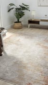 By Özer Halı Terra Renk Polyester Çerçeveli Yumuşak Doku Yüksek Kaliteli Seyran Halı Peru 10206 Salon Halısı